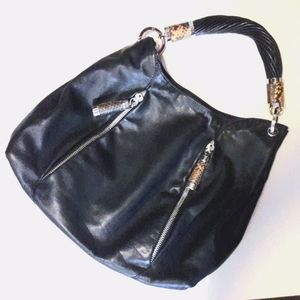 Michael Kors Navy Blue Calfskin Leather Hobo